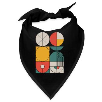 Bauhaus Geometrische Formen Komposition - Bandana - Schwarz - Vorne