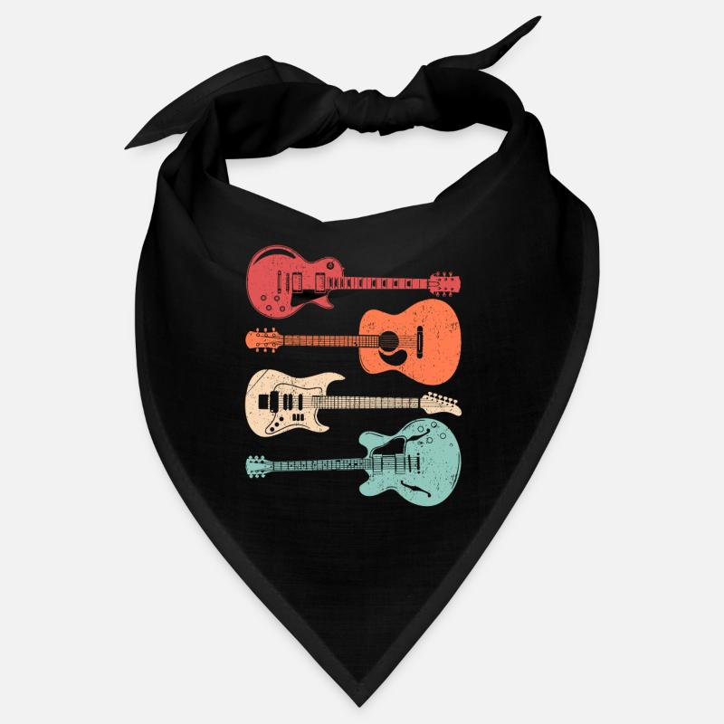 Guitariste acoustique de style rétro cool Bandana