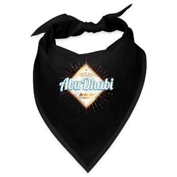 Abu Dhabi Vereinigte Arabische Emirate Vintage UAE - Bandana - Schwarz - Vorne