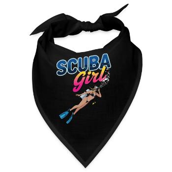 Scuba Girl Tauch-Design - Bandana - Schwarz - Vorne