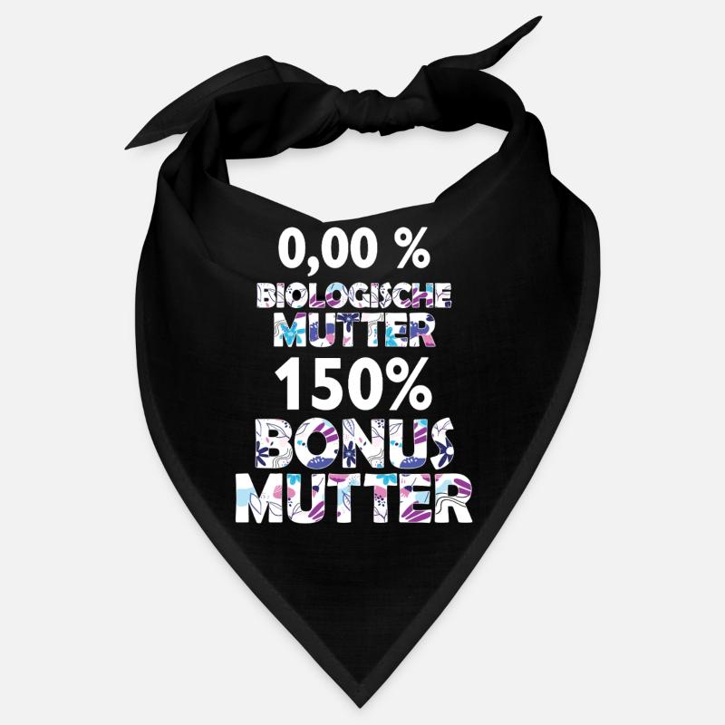 Bonus Mutter Mama Stiefmutter Muttertag Geschenk - Bandana - Schwarz