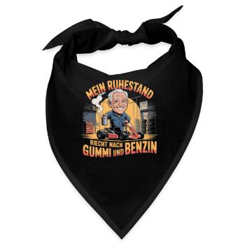 Go Kart Gummi Rentner Kart Fahren Gokart - Bandana - Schwarz - Vorne