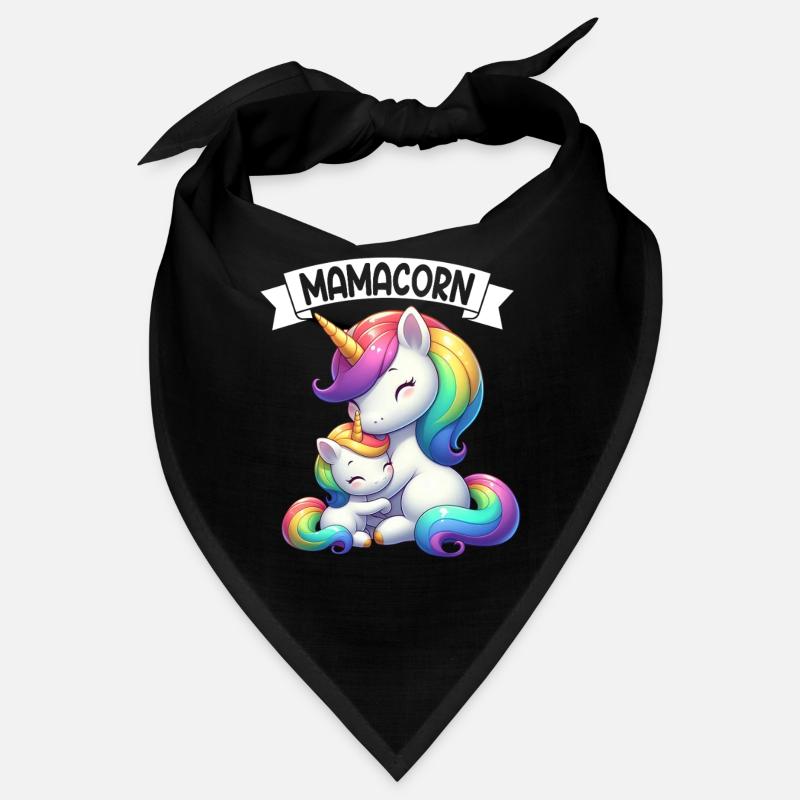 Mama Einhorn Mamacorn Mutter Tochter Dadacorn Bandana