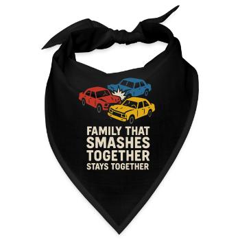 Demolition Derby Fan Pit Crew Crash Driver Fair - Bandana - Schwarz - Vorne