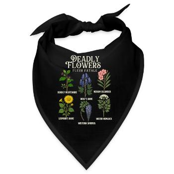 Deadly Flowers Collection — Giftiges Halloween - Bandana - Schwarz - Vorne