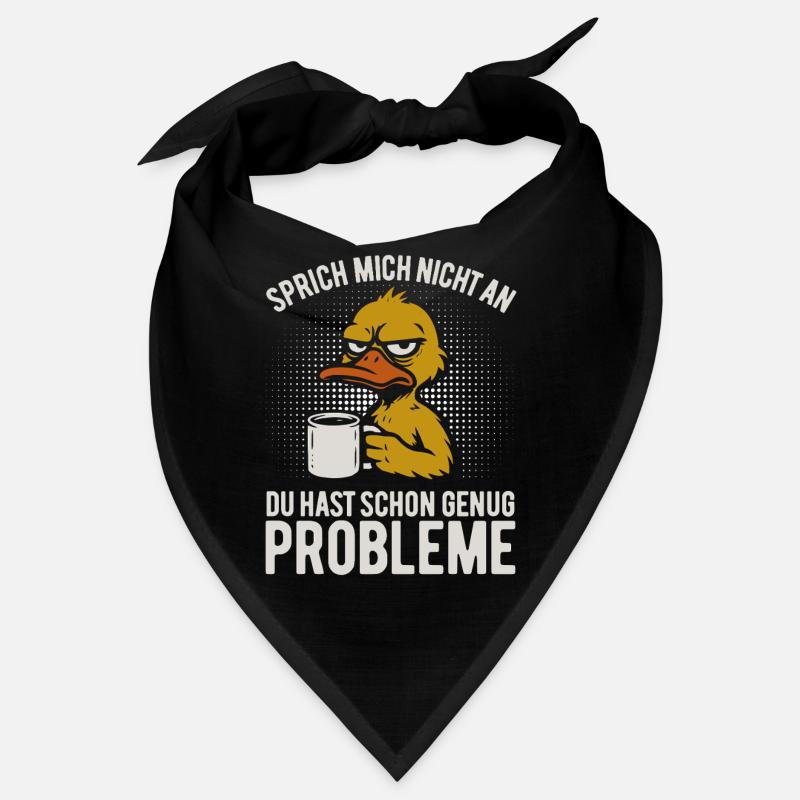 Don't talk to me - grumpy duck with coffee Bandana
