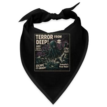 Terror aus der Tiefe Kraken Filmplakat Halloween - Bandana - Schwarz - Vorne