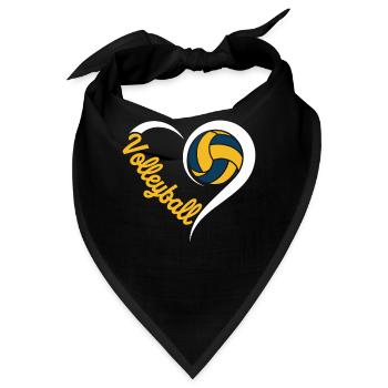 Volleyball Herz Volleyballer - Bandana - Schwarz - Vorne