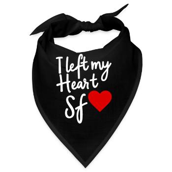I Left my Heart San Francisco Liebe - Bandana - Schwarz - Vorne