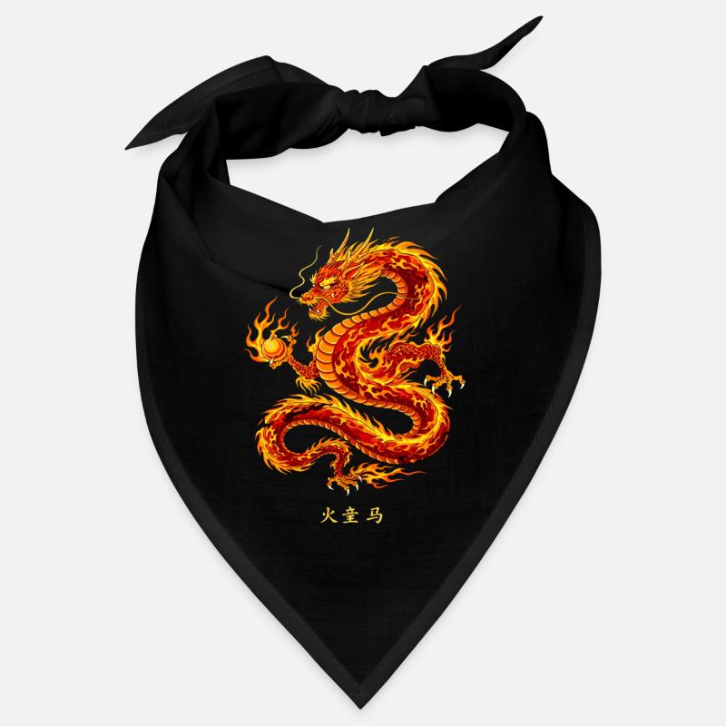 Mächtiger Chinesischer Feuerdrache Bandana