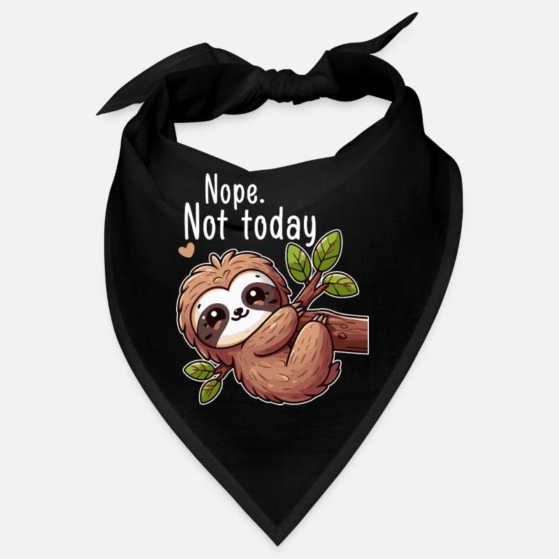 Sloth Lazy Day Nope Not Today Bandana