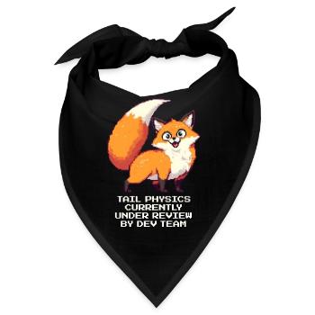Schwanzphysik in Prüfung | Fuchs, Dev, Humor - Bandana - Schwarz - Vorne