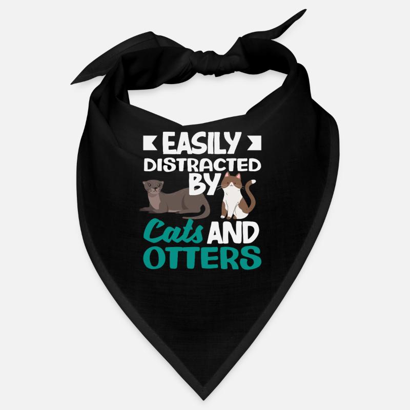 Loutre de mer dessin animé chats Bandana