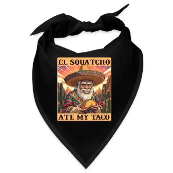 El Squatcho aß meinen Taco-Humor - Bandana - Schwarz - Vorne