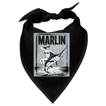 Marlin Anglerin Retro - Bandana - Schwarz - Vorne