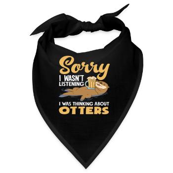 Seeotter Cartoon Denken Sie Über Otter - Bandana - Schwarz - Vorne