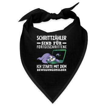 Schrittzähler? Ich nutze den Bewegungsmelder - Bandana - Schwarz - Vorne