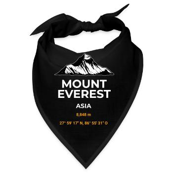 Mount Everest Hoodie T-Shirt Outdoor merch - Bandana - Schwarz - Vorne