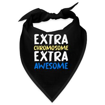 Extra Chromosome Extra Awesome - Bandana - Schwarz - Vorne