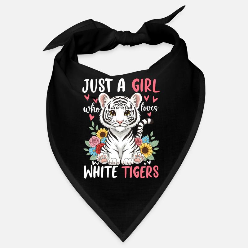 Nur ein Mädchen liebt Weiße Tiger Bandana