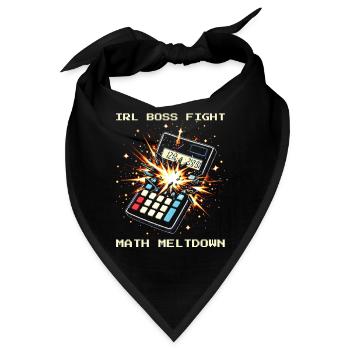 Endgegner Mathe | Hausaufgaben Frust Humor - Bandana - Schwarz - Vorne