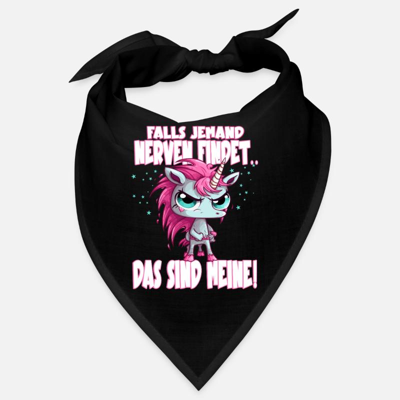 Wütendes Einhorn Pink Spruch Bandana