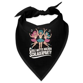 Coole Muttis Machen Schlagerparty Frauenabend - Bandana - Schwarz - Vorne