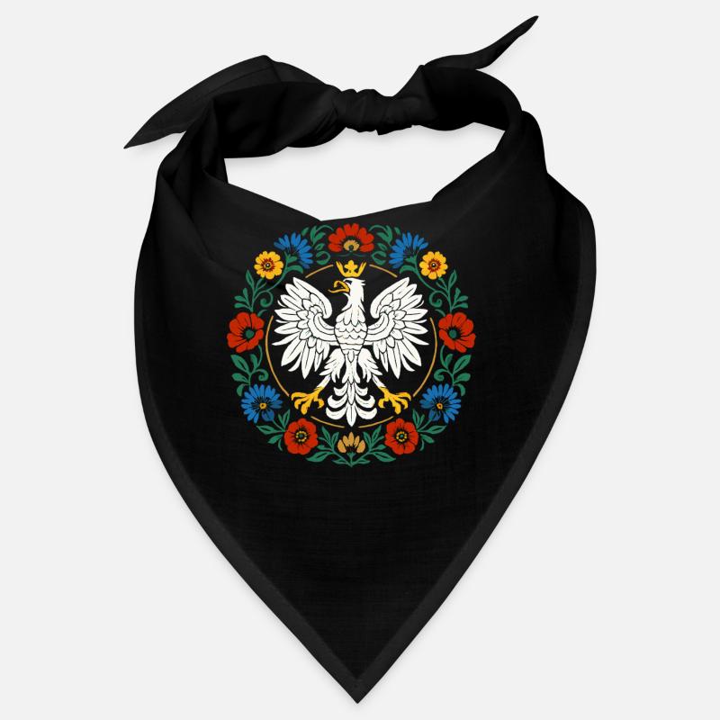 Polnischer Adler Volksemblem mit Blumen Bandana