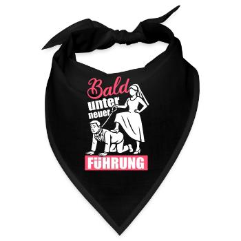 Bald unter neuer Führung JGA Junggesellenabschied - Bandana - Schwarz - Vorne