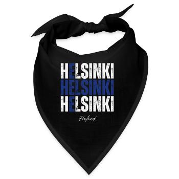 Helsinki Finnland, eine Erinnerung an Helsinki - Bandana - Schwarz - Vorne