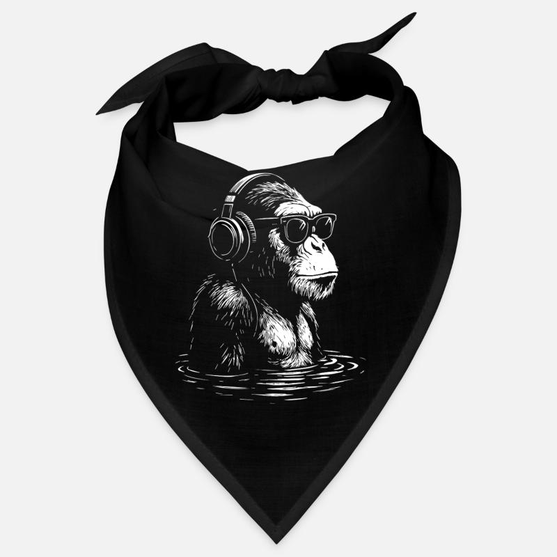 Casque Singe dans l’eau Bandana