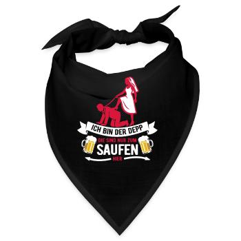 Ich bin der Depp - JGA Team Bräutigam - Bandana - Schwarz - Vorne