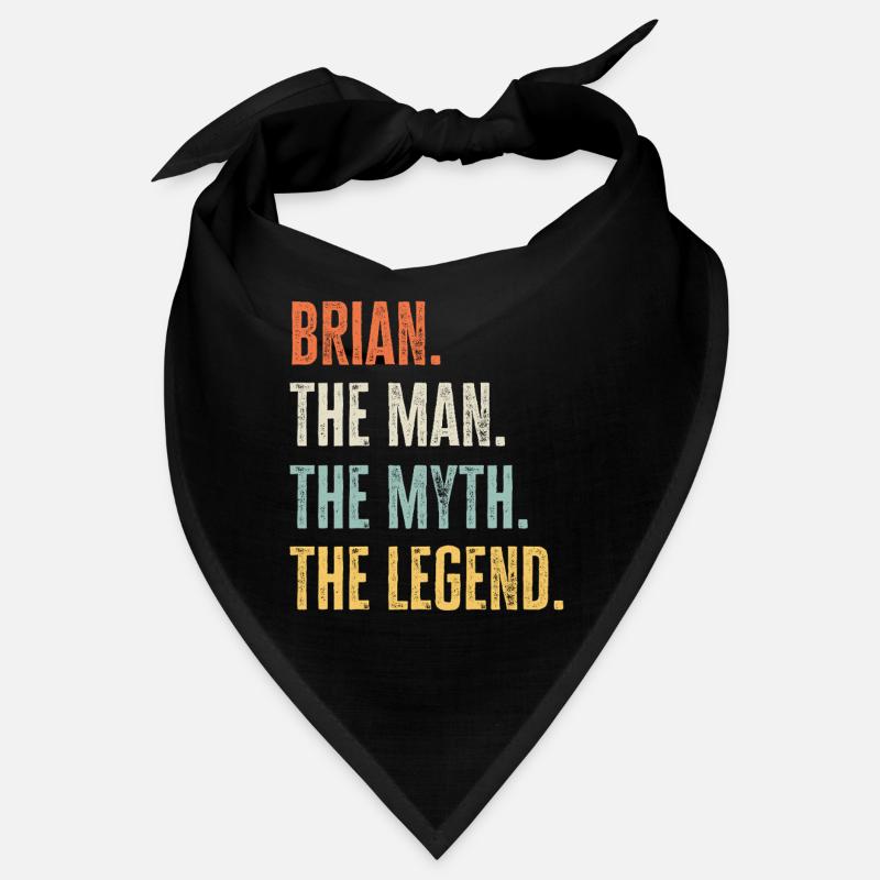 Brian Man Myth Legend Retro Design Geschenk Name Bandana