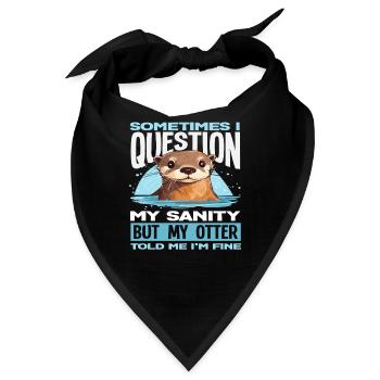 Frage Meine Vernunft Seeotter Cartoon - Bandana - Schwarz - Vorne
