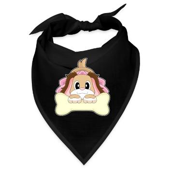 Hund Braut Schleier Hochzeit - Bandana - Schwarz - Vorne