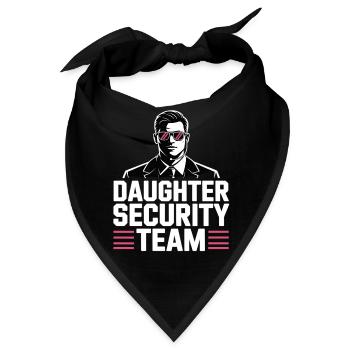 Daughter Security Team – Vater Bodyguard - Bandana - Schwarz - Vorne