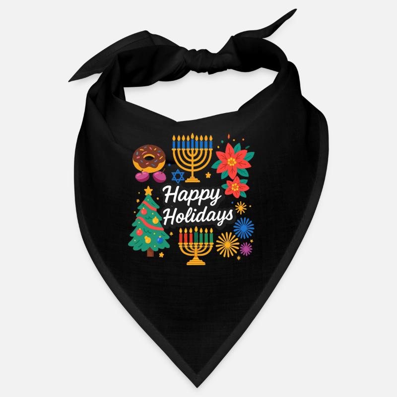 Joyeuses fêtes de Noël et Hanoukka Réveillon du Nouvel An Bandana