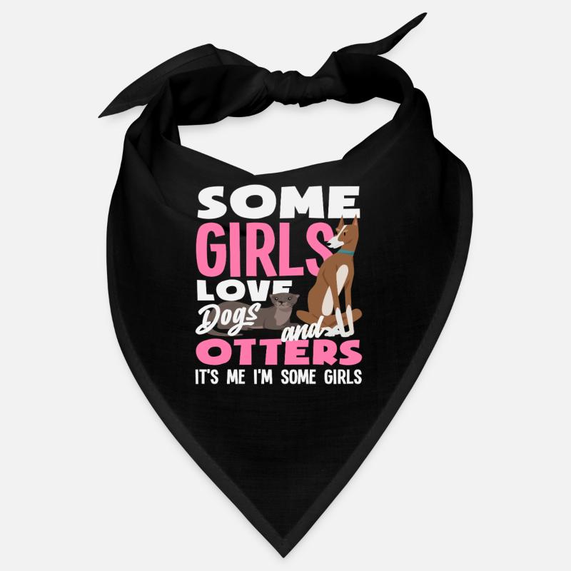 Mädchen Ich Bin Einige Hunde Seeotter Cartoon Bandana
