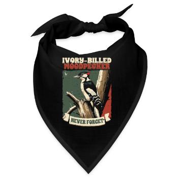 Elfenbein Specht Vogelbeobachter - Bandana - Schwarz - Vorne