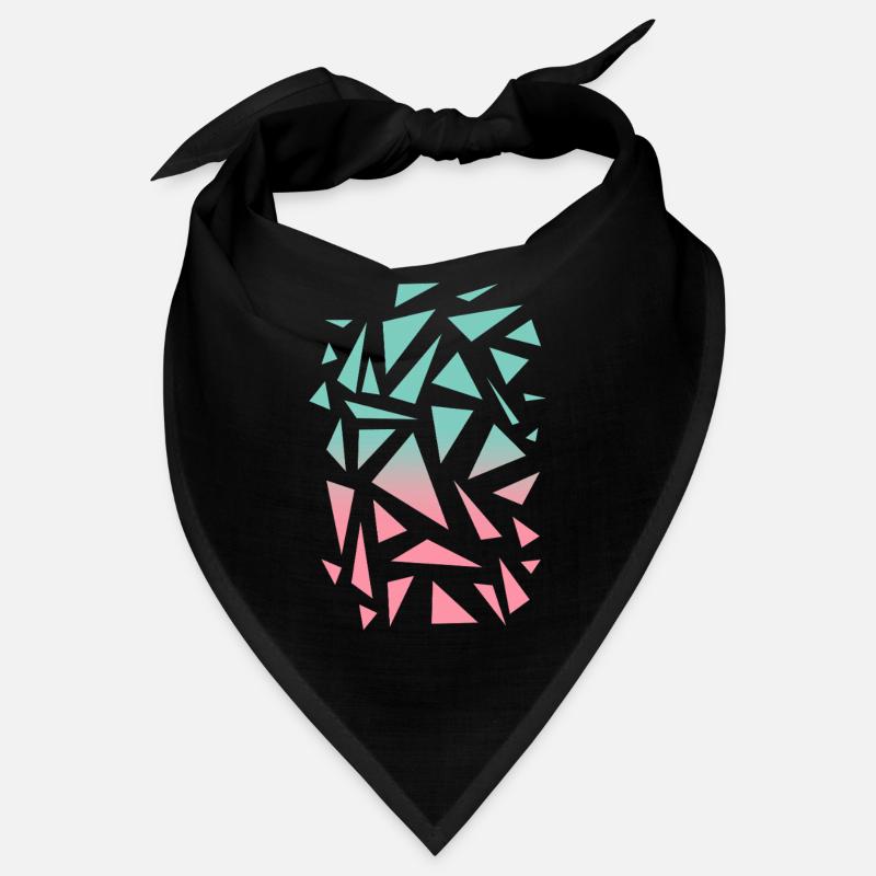 Triangle Pattern - Turquoise Pink Bandana