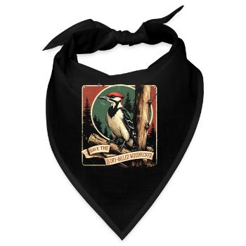 Elfenbein Specht Vogelbeobachter - Bandana - Schwarz - Vorne