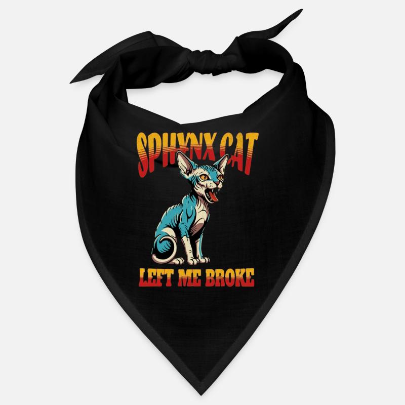 Sphynx Cat Funny - Bandana - black