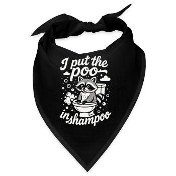 Ich stecke den in Shampoo Lustiger Waschbär Humor - Bandana - Schwarz - Vorne