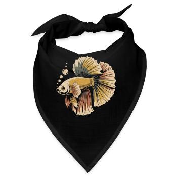 Betta Farbexplosion Fisch - Bandana - Schwarz - Vorne