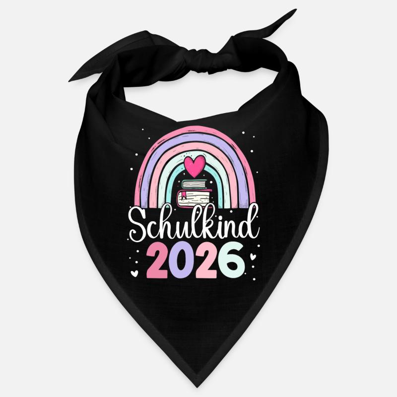 Schulkind 2026 Regenbogen Bandana