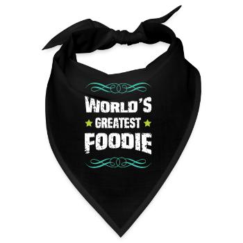 Weltbester Foodie - Bandana - Schwarz - Vorne