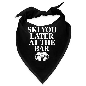 Ski You Later At The Bar - Bandana - Schwarz - Vorne