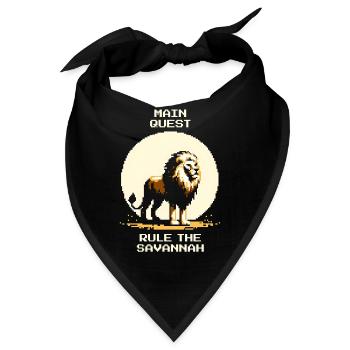 Main Quest: Savanne herrschen | Löwe Wildnis - Bandana - Schwarz - Vorne