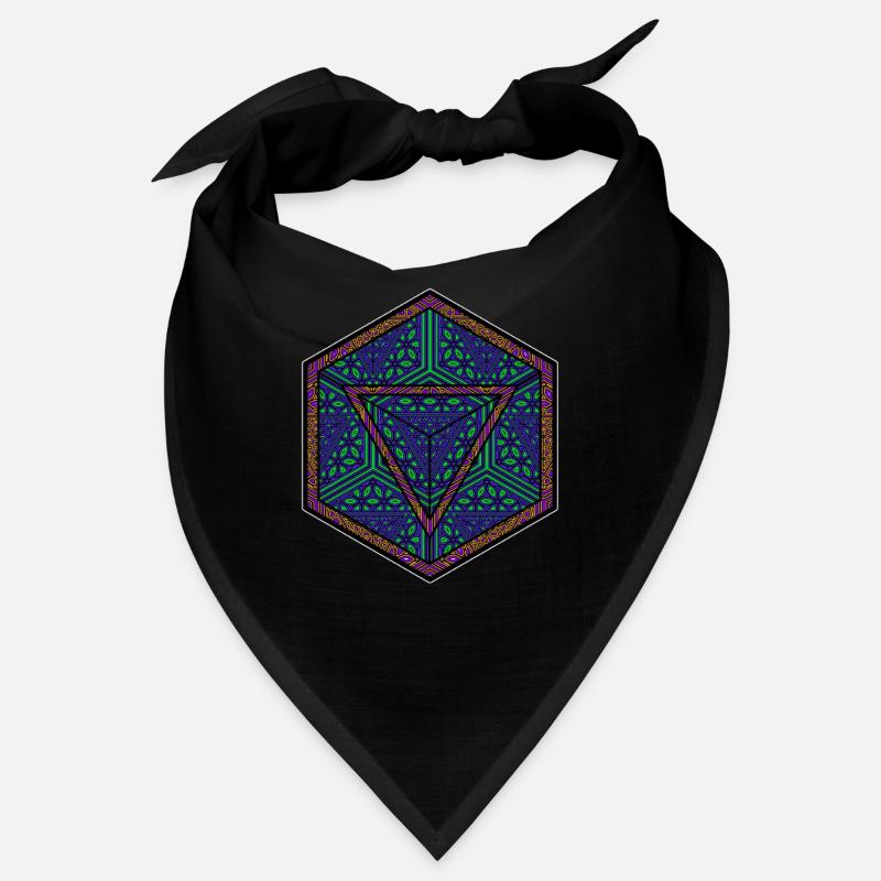 Mandala Kaléidoscope Motif Triangle Psychédélique Bandana
