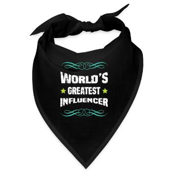 Weltbester Influencer - Bandana - Schwarz - Vorne